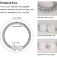 thumbnail image 2 of 2 Pieces Magnetic Curtain Ties - Long Pearl Ball Curtain Magnetic Ties, European Curtain Clip Cord Holder, 2 of 5