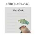 thumbnail image 4 of Kawaii Capybara Notecards,100-Pack 3.54x3.54 Inch Note Cards with 105 Round Stickers Tapes for Gifts, Journaling Watercolor Animal Mini Cards for Emotional Notes,Office Note Paper, Home Message Decor, 4 of 9
