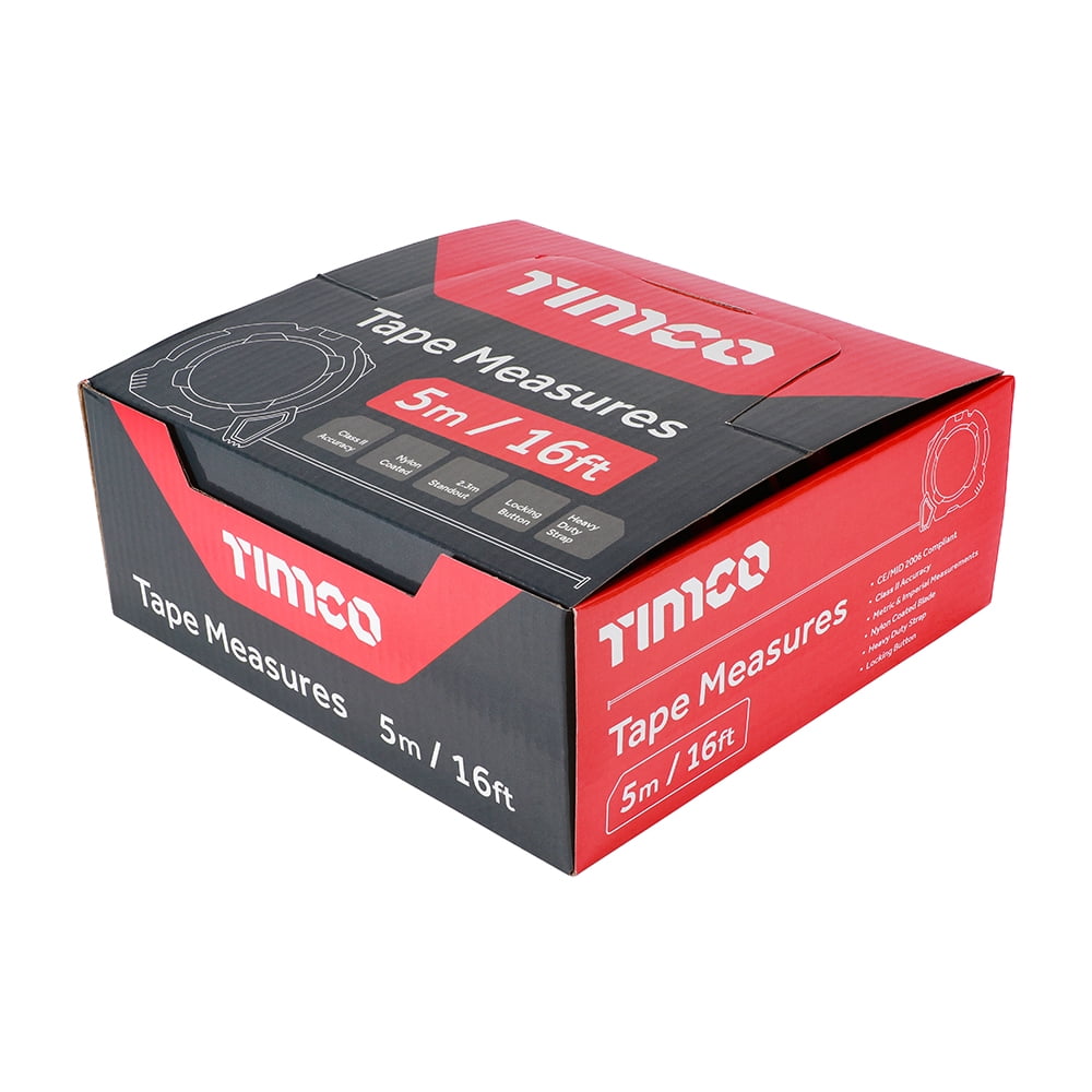 Timco - Tape Measure (Size 5m/16ft x 25mm - 1 Each)