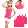 thumbnail image 6 of ZACPNCV 4 Pieces Girls Dance Tank Tops Racerback Camisole Undershirts Spaghetti Strap Camis Dance Clothes Tank Tops for Girls Hot Pink 3-4 Years, 6 of 7