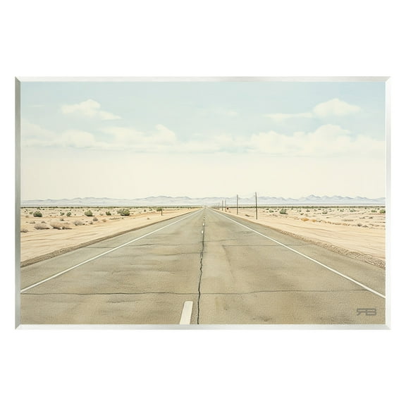 Stupell Industries Scenic Desert Road Landscape Painting Unframed Art Print Wall Art, 15 x 10