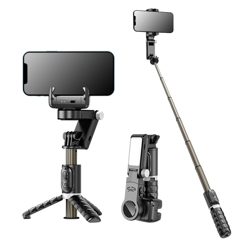 politiker Indsprøjtning jul Mobile Phone Stabilizer Selfie Stick Handheld Gimbal Stabilizer Mobile  Phone Selfie Stick Tripod with Fill Light - Walmart.com