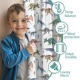 thumbnail image 3 of Blackout Kids Curtains,White Dinosaurs Skeletons Pattern Childrens Insulated Curtains Set Of 2,Bedroom Essentials,Toddler Room Decor 42"x54", 3 of 5
