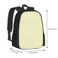 thumbnail image 2 of Balery Lemon Yellow Checkboard Backpack for Men and Women - Durable 600D Oxford Cloth -Large Capacity, Water-Resistant School, Travel, and Hiking Bag, 2 of 7