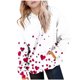 thumbnail image 1 of Sudadera con capucha para niña, para el Día de San Valentín, con estampado de color, de manga larga, informal, deportiva, con capucha, de manga larga, con inserciones en los hombros, blusa de poliéste, 1 of 6