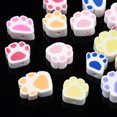 thumbnail image 5 of 1000pc Handmade Polymer Clay Beads Paw Print Mixed Color 8~11x9~11x4~5mm Hole: 1.2~1.6mm, 5 of 5