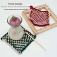 thumbnail image 3 of Wooden Knitting Loom, Multifunctional DIY Knitting Board, Hook Design (30x30cm), 3 of 5