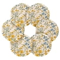 thumbnail image 7 of Yayeee 6 PCS Drink Coasters with Holder Set Woven Absorbent Round Tabletop Hot Pad, Yellow Floral, 7 of 7