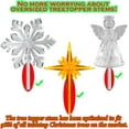 thumbnail image 2 of 110Pcs in 10 Colors Ceramic Christmas Tree Replacement Bulbs - Plastic Lights Pegs, Included Angel Topper＆Snowflake Top＆Cross Stars., 2 of 6