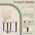 thumbnail image 6 of TLSUNNY Dining Chairs Set of 4, Mid Century Modern Kitchen Upholstered Chairs with Back, Nail Head Trim,for Living & Dining Room, 6 of 11