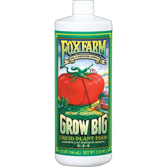 FoxFarm FX14006 1-Quart FoxFarm Grow Big Liquid Concentrate 6-4-4