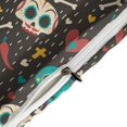 thumbnail image 4 of HAHDAXIA Skull Cute Pattern Bedding Solid Comforter Set for All Seasons,3 Pieces(1 Comforter+2 Pillowcases),Soft Microfiber Bedding Set King(90"x90"), 4 of 7