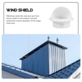 thumbnail image 3 of KALLORY Couvercle de Ventilation Rond en Plastique Blanc pour Sécheuse Extérieur, Écran de Protection pour Installation Murale, 3 of 8