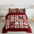 thumbnail image 2 of Castle Fairy Animal Red Sparrow Full Size Comforter Sets 3-Piece for Teens Adults,Geometric Pladi Bedding Comforter Set,Merry Christmas Lightweight Bedding Sets,Luxury Bedroom Decor,Reversible, 2 of 8