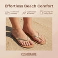thumbnail image 2 of Cushionaire Cora Flip Flops for Women | Vacation Beach Essentials | Women's Casual Thong Sandals with Wide Widths Available, 2 of 20