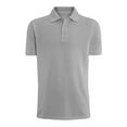 thumbnail image 3 of Alta Fashion Designer Mens Classic Fit Cotton Polo Shirt in Grey - Medium, 3 of 3