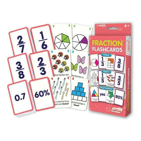 Fraction Flash Cards - Pack of 3
