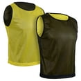 thumbnail image 2 of Athllete Set of 6 Reversible Jerseys Pinnies Training Vest Scrimmage Practice Jersey (Golden Yellow/Black, Medium), 2 of 6