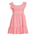 thumbnail image 4 of Terra & Sky Women's Plus Size Smocked Ruffle Hem Dress, 4 of 6