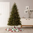 thumbnail image 6 of Salouo Hand Drawn Strawberry Christmas Tree Skirt 48" Farmhouse Christmas Decorations Snowman Xmas Tree Skirt Tree Mat for Holiday Party Decor, 6 of 8