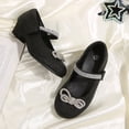 thumbnail image 6 of Bocca Little Girls' Shoes Slip-Resistant Mary Janes,1IN Low Heel, Kitten Heel, Closed Toe Black, 11 Little Kid, 6 of 7