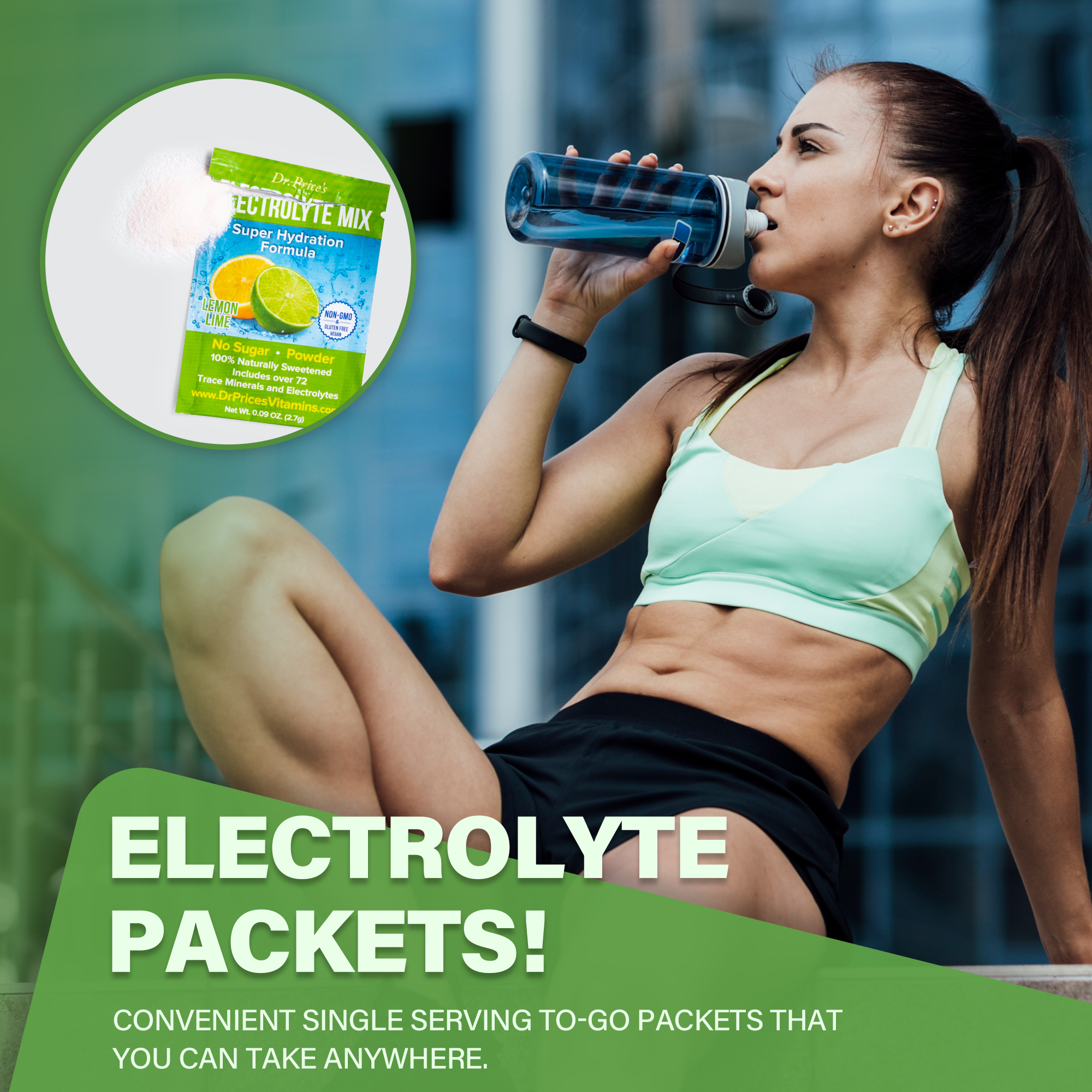 Dr. Price’s Electrolyte Mix – Lemon Lime Flavor, 30 Packets | Sugar-Free Hydration Powder with Trace Minerals