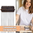 thumbnail image 6 of Wooden Belt Organizer Wall Mounted Belt Rack Sturdy Belt Hanger Organizer Holds 9 Belts Belt Holder for Closet Door Wall with Hardware 29.6x13.8x8.15cm, 6 of 7