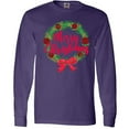 thumbnail image 3 of Inktastic Merry Christmas Wreath with Red Bow and Ornaments Long Sleeve T-Shirt, 3 of 5
