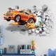 thumbnail image 1 of Juego de 2 pegatinas de pared 3D autoadhesivas extraíbles para perforar, calcomanías decorativas de vinilo/arte de pared para niños, 1 of 5