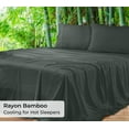 thumbnail image 2 of Royale Linens Bamboo Queen Flat Sheets Only - Cooling Sheets - Organic Viscose Derived from Bamboo - Queen Size Flat Sheet Only - Top Sheet - Breathable & Silky Bedding (Queen, Grey), 2 of 9