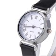 thumbnail image 2 of Montre-bracelet rétro en cuir pour femme, petite et exquise, simple et tendance (noire), 2 of 4