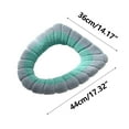 thumbnail image 6 of Fnochy Soft Toilet Seat Cover Pad, O Type Warmer Stretchable Thicker Washable Cloth Double Color, Fits All Oval Toilet Seats, 6 of 9