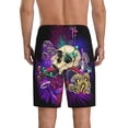 thumbnail image 4 of Lsque Mushrooms and Skull Mens Sleep Pajama Shorts,Short Pajama Pants, Cotton Ultra-Soft Knit-4X-Large, 4 of 9
