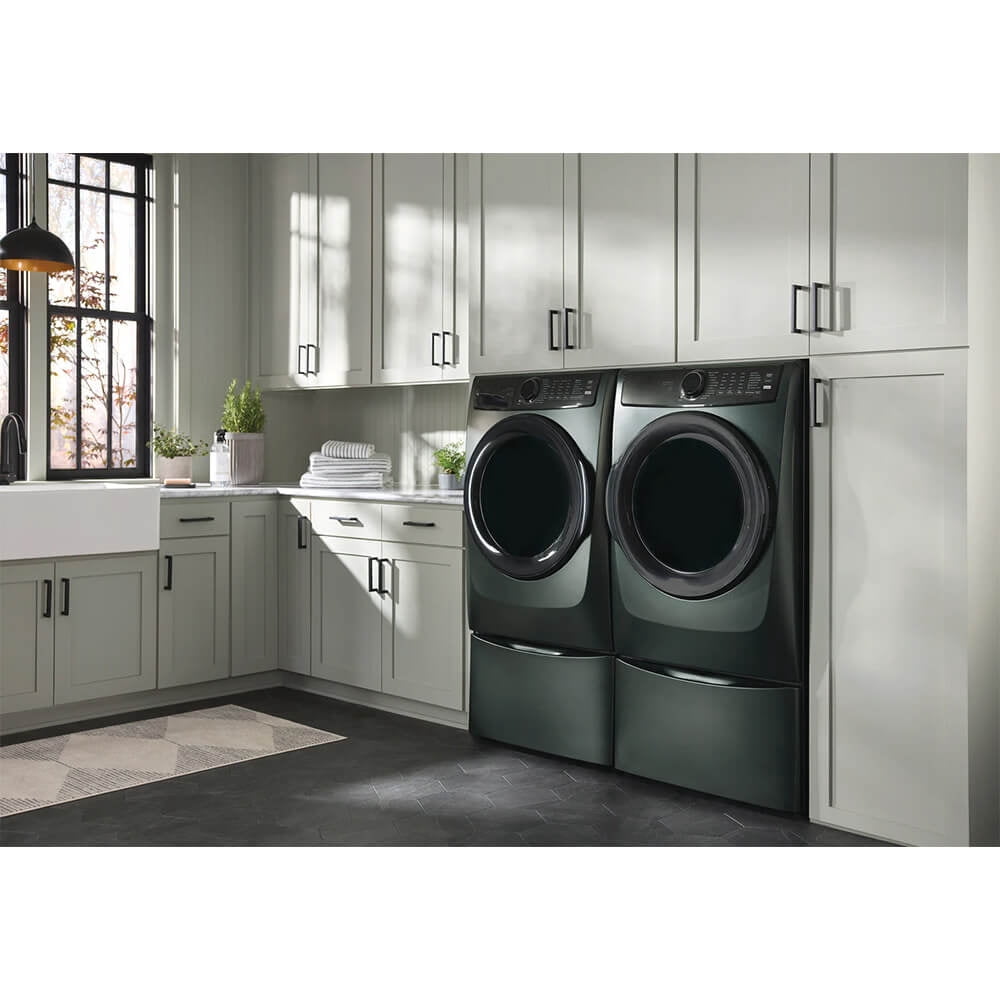 Electrolux 8.0 Cu. Ft. Front Load Electric Dryer with Perfect Steam & Balanced Dry – Alpine Green (ELFE7738AA)