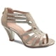 thumbnail image 1 of Olivia K Sandalias De Vestir Con Tiras Y Diamantes De Imitación Para Mujer, Zapatos De Boda De Tacón Bajo Con Purpurina Blanca, Adorable Y Cómodo, 1 of 1