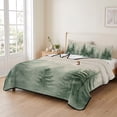 thumbnail image 2 of King Quilt Set 96''x106'', Farmhouse Mist Forest Lightweight Bedspread Coverlet Set with 2 Pillow Shams, Vintage Trees Natural Landscape Breathable All Season Quilt Bedding for Bedroom/Guest Room, 2 of 9