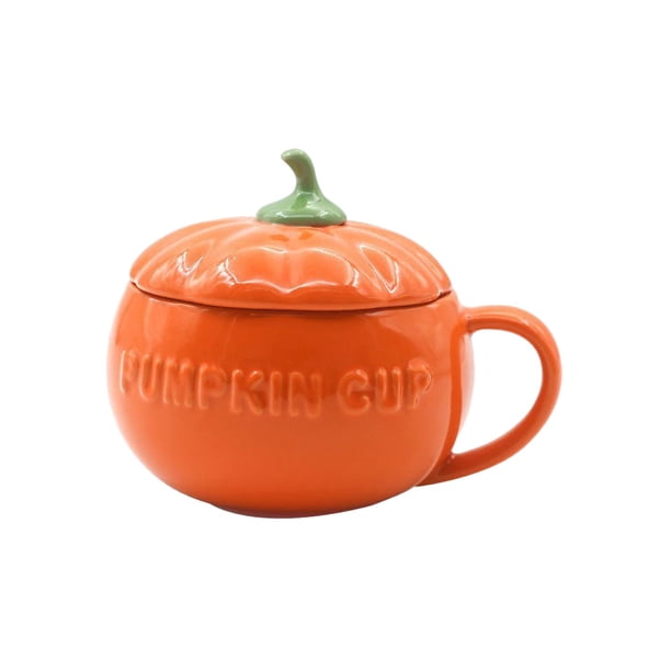 Taza de cerámica de calabaza 3D para Halloween, exquisita taza de té para reuniones y uso diario. Pequeño
