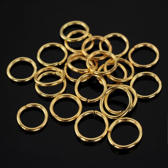 80 piezas de anillos de pinza para el cabello, decoraciones, accesorios para diadema con lazo para el cabello trenzado (dorado)