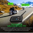 thumbnail image 4 of Intercomunicador V6 Pro 1pc cascos Moto negros IP67,audifonos bluetooth para casco,compatible con emparejamiento de 6 personas, 4 of 4
