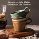 thumbnail image 5 of Kearding Taza de café de cerámica hecha a mano, estilo Retro con asa, bebida de avena para el desayuno, recipiente resistente al calor para el Juegos de servir café y té verde bronce Kearding HA081151-02, 5 of 6