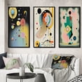 thumbnail image 1 of Designart "Retro Abstract Illustration Divine Secrets VI" Modern Geometric Framed Wall Art Set Of 3 - Blue Abstract Frame Gallery Wall Set For Home Decor, 1 of 6