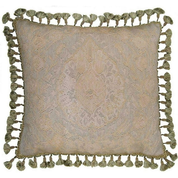 Elegant Handmade Aubusson Velvet Throw Pillow