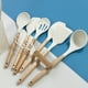 thumbnail image 5 of Juego de utensilios de cocina de silicona con mango de madera de 12 piezas, sartén antiadherente, cucharón para cocinar, barril de almacenamiento, 5 of 8