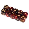 thumbnail image 4 of 10 piezas de 6 caras - Resina D6 para juegos de mesa, juegos de casino, fiestas colorete+negro, 4 of 8