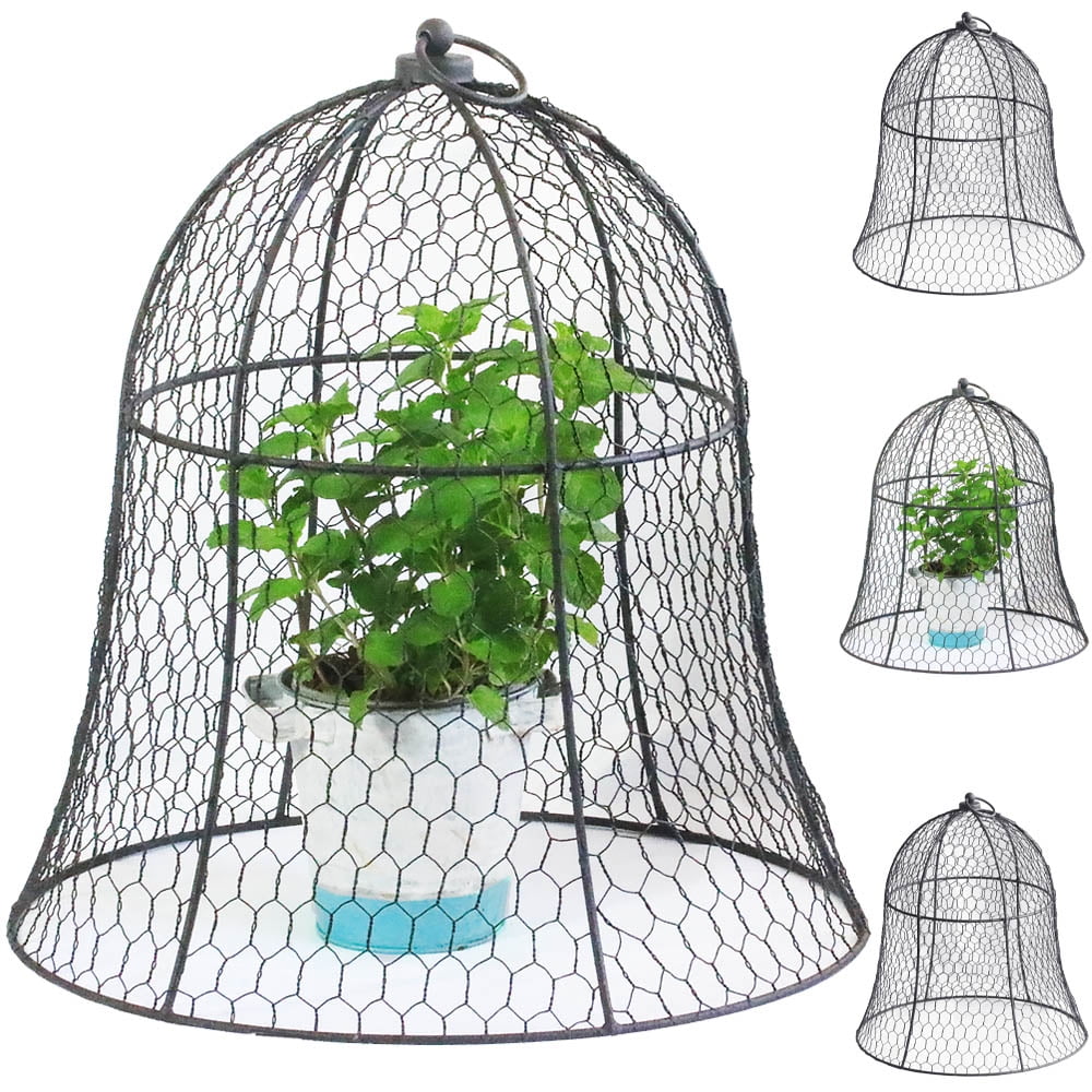 Chicken Wire Cloche Dome for Plants Squirrel Proof Metal Plant Guard