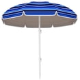 thumbnail image 1 of Outsunny Portable Beach Umbrella, UV 50+ Ruffled Outdoor Multicolor, 1 of 10