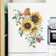 thumbnail image 2 of Mrinb Adhesivo de pared de girasol, hermosas pegatinas de pared de flores de jardín, calcomanías de pared, arte mural despegable y adhesivo para sala de estar, dormitorio, guarderí, 2 of 5