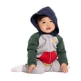thumbnail image 3 of Wonder Nation Baby Boys Full Zip Hoodie and Jogger Sweatpants Set, 2 Piece, Sizes 0/3M-24M, 3 of 6