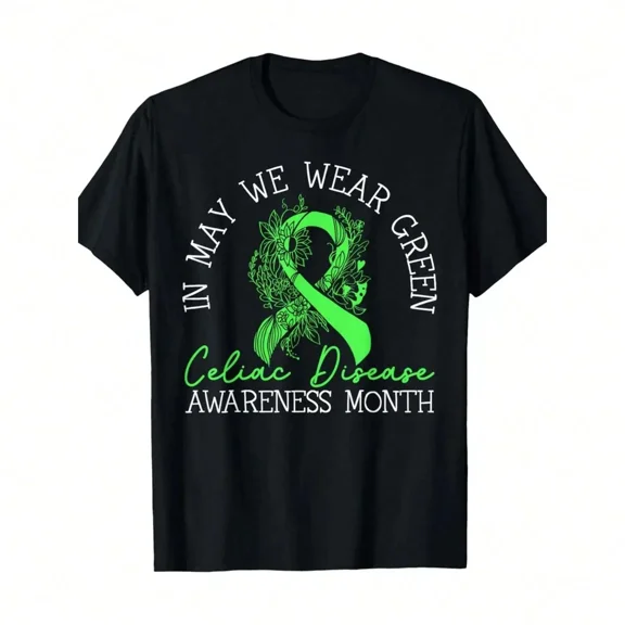 Celiac Disease Awareness Green Ribbon T-Shirt