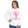 thumbnail image 4 of Built Survive Breast Cancer Awareness Women Plus Size Crewneck Sweatshirt Brisco Brands 3X, 4 of 5